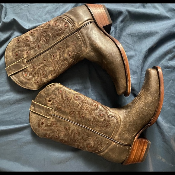 Rockin leather womens western boots - Picture 2 of 5